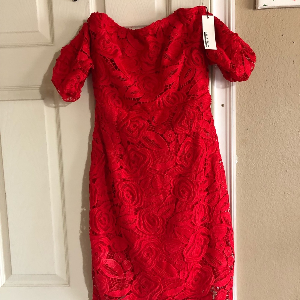 Red Flower Dress - Picture 3 of 5